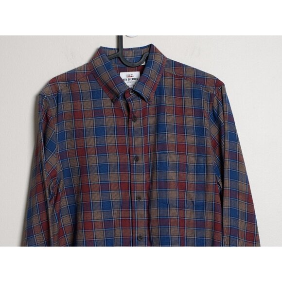 Ben Sherman The Original Mens Small Plaid Button Down Shirt 100% Cotton - Picture 2 of 7